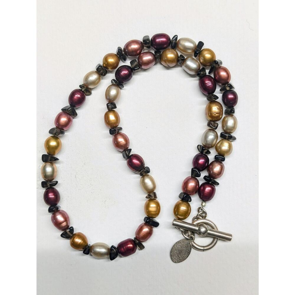 Erica Zap‎ Sterling Multicolor Freshwater Pearl Necklace 18”